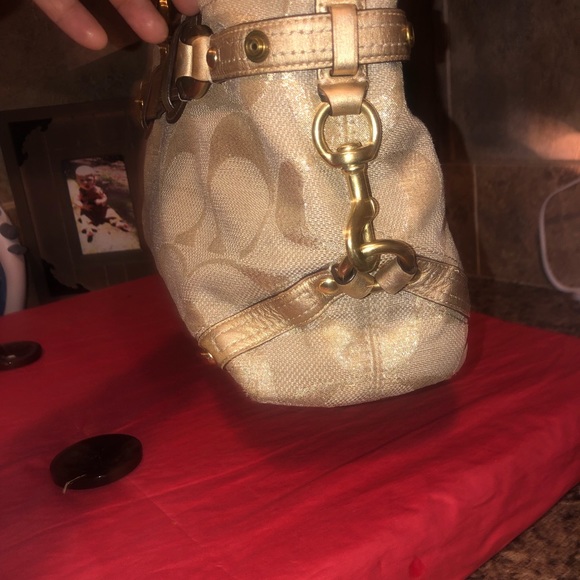 Gold Coach Shoulder Bag - Picture 3 of 4